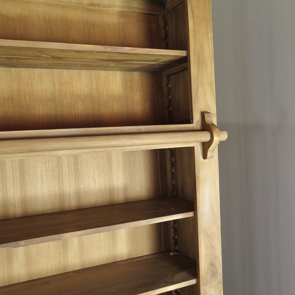 Bibliotheksschrank Bücherschrank Schrank 4,11 m Teakholz