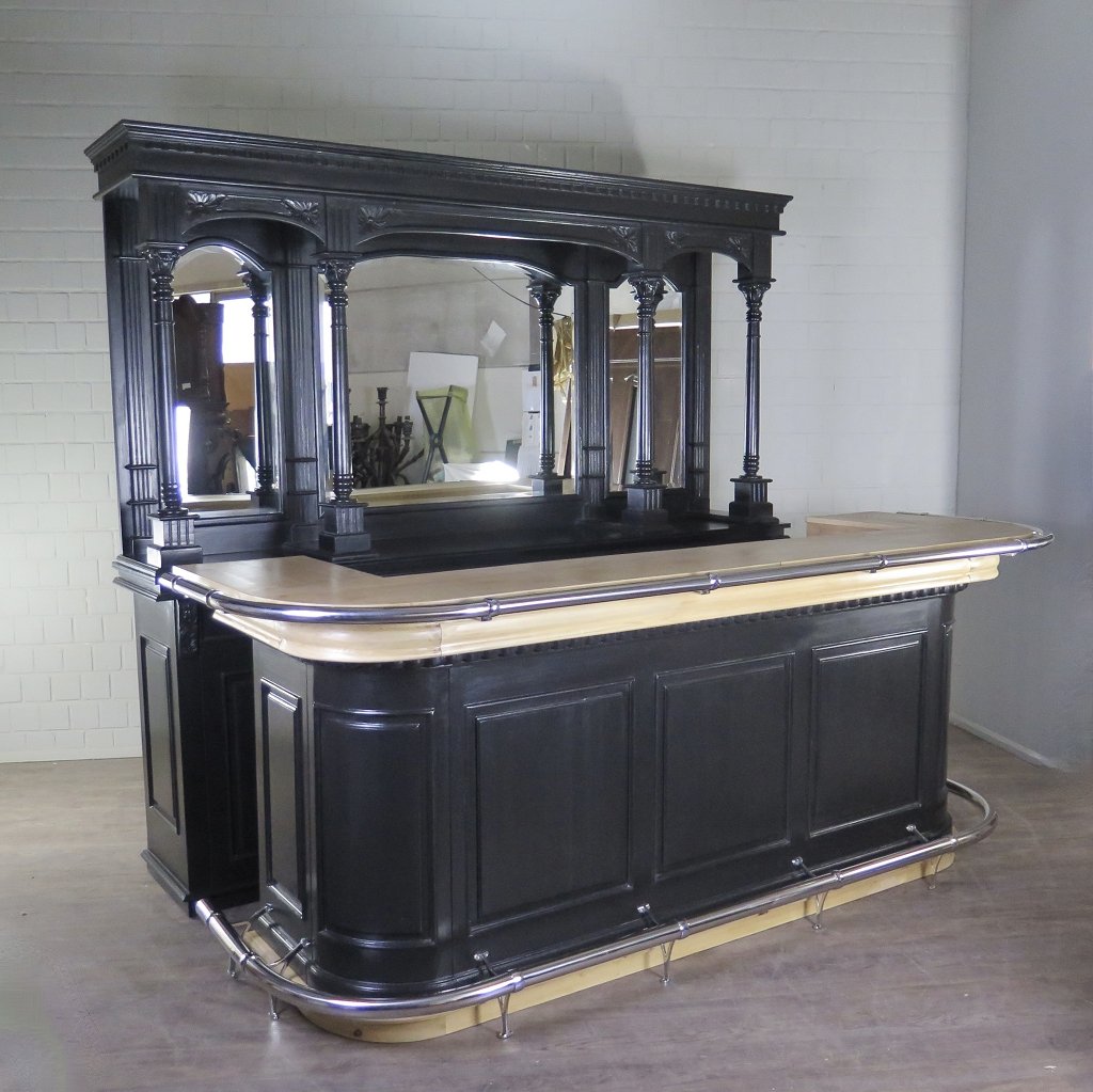 Englische Bar Theke Massivholz 2,76 m