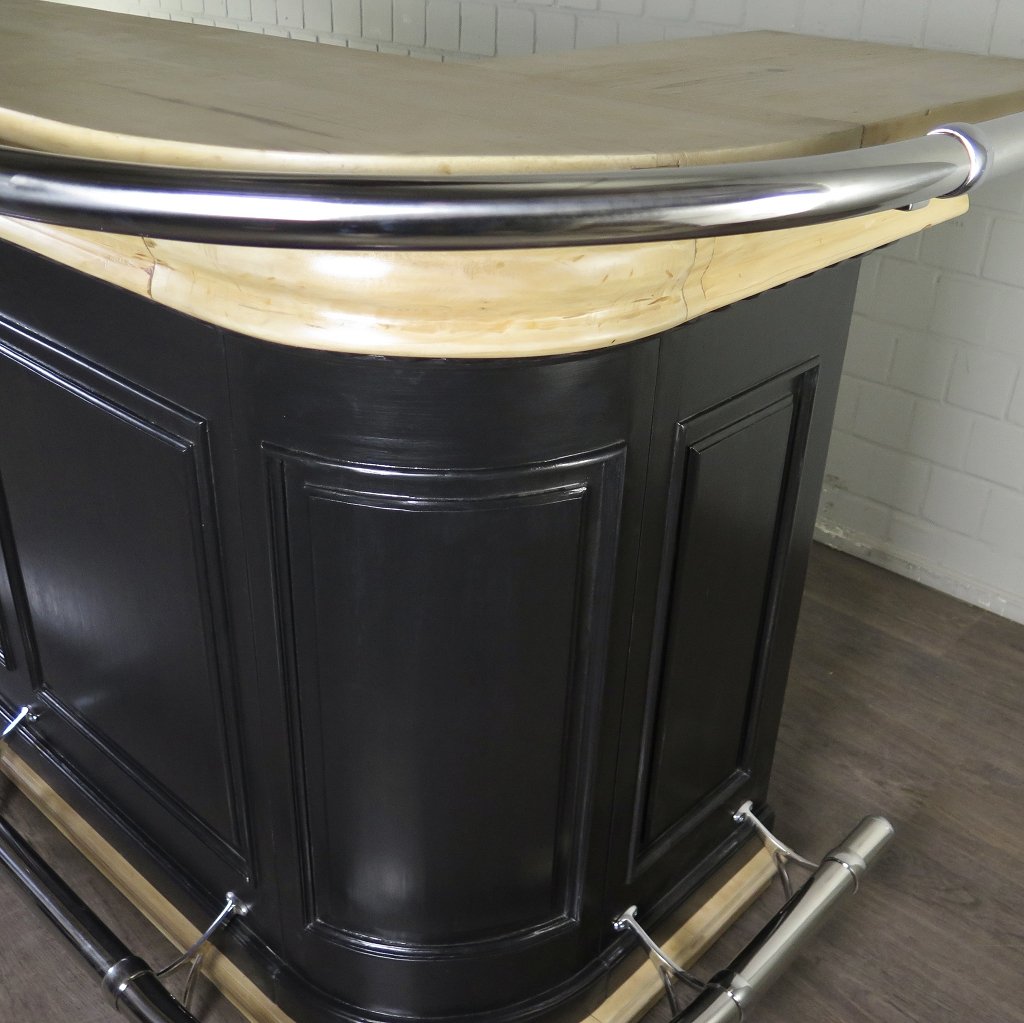 Englische Bar Theke Massivholz 2,76 m