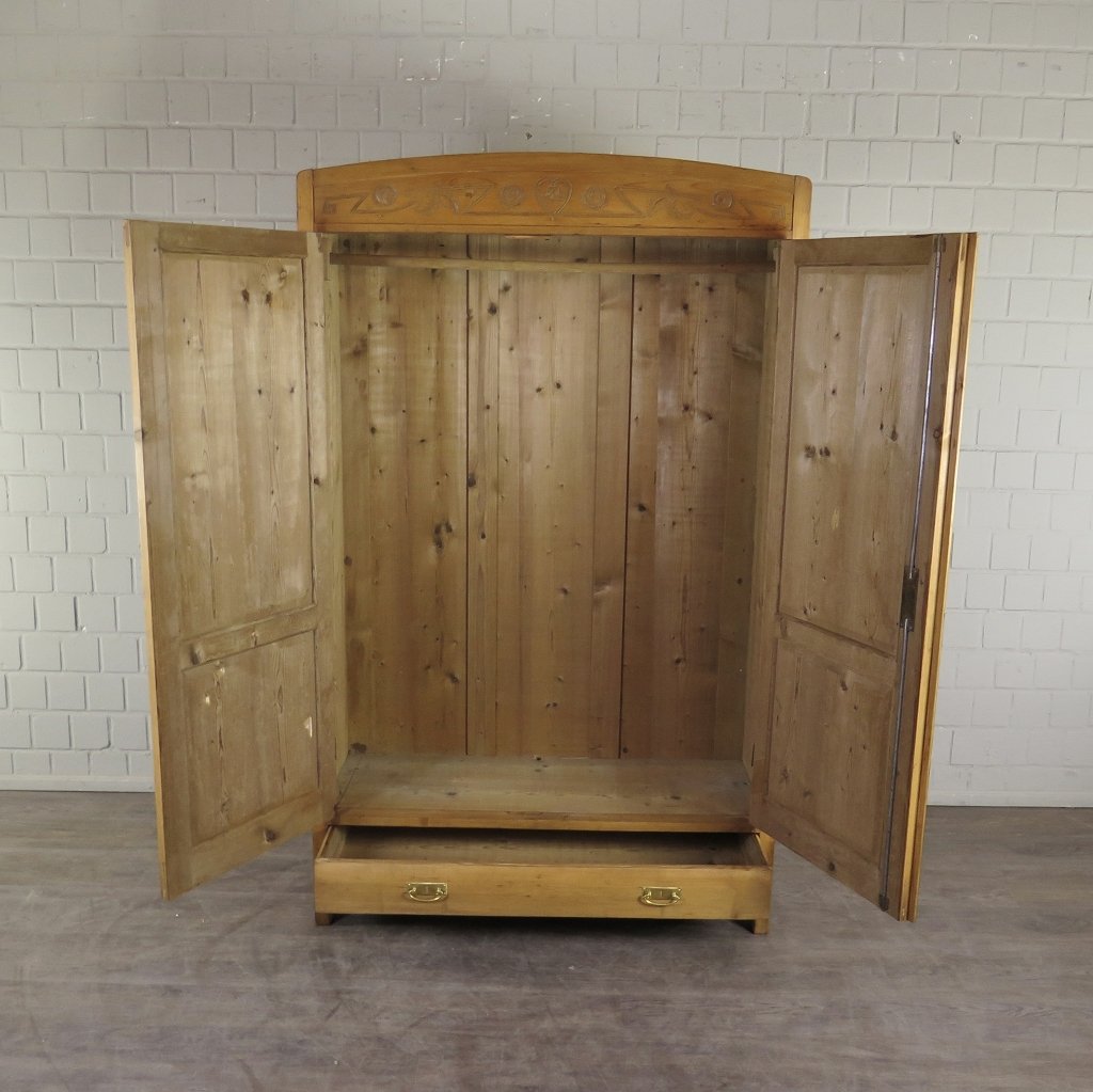 Schrank Kleiderschrank Jugendstil 1910 Kiefer