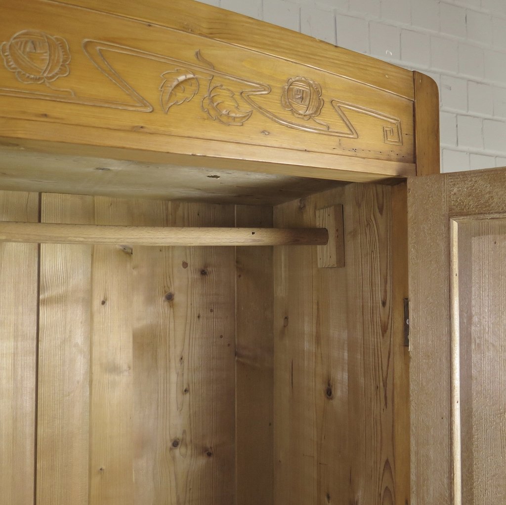 Schrank Kleiderschrank Jugendstil 1910 Kiefer
