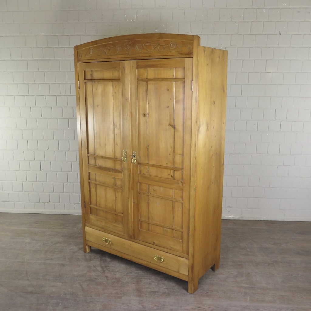 Schrank Kleiderschrank Jugendstil 1910 Kiefer