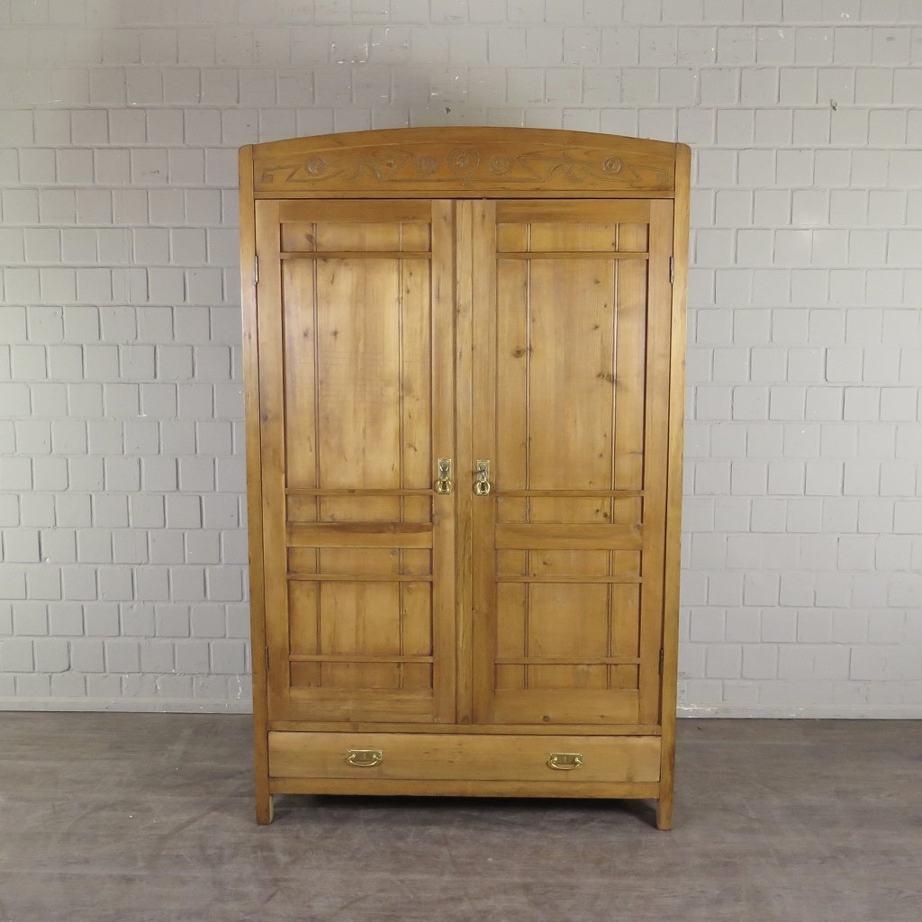 Schrank Kleiderschrank Jugendstil 1910 Kiefer