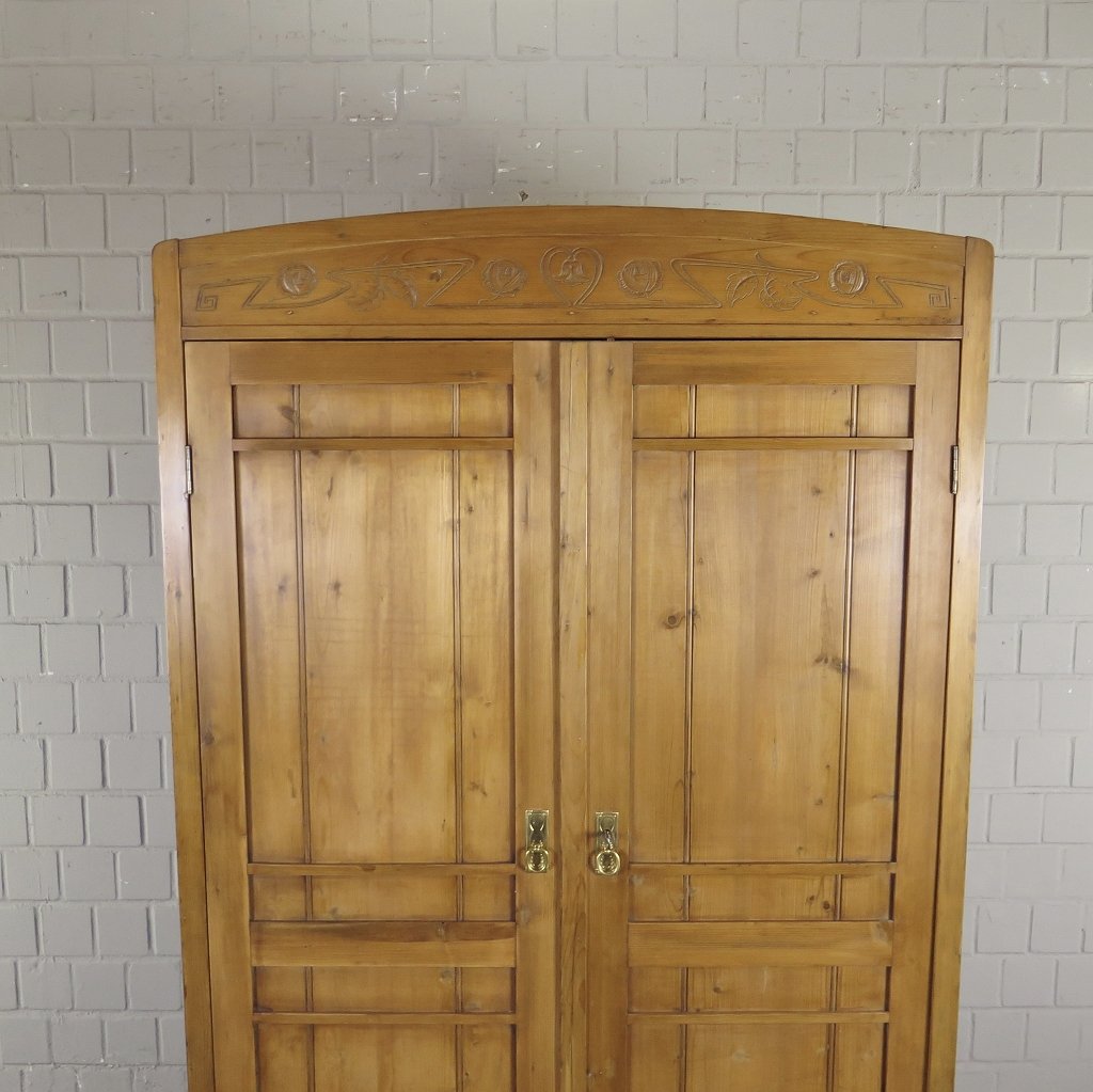Schrank Kleiderschrank Jugendstil 1910 Kiefer