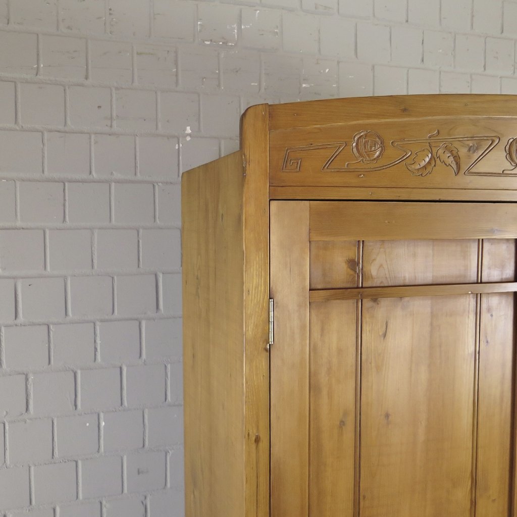 Schrank Kleiderschrank Jugendstil 1910 Kiefer