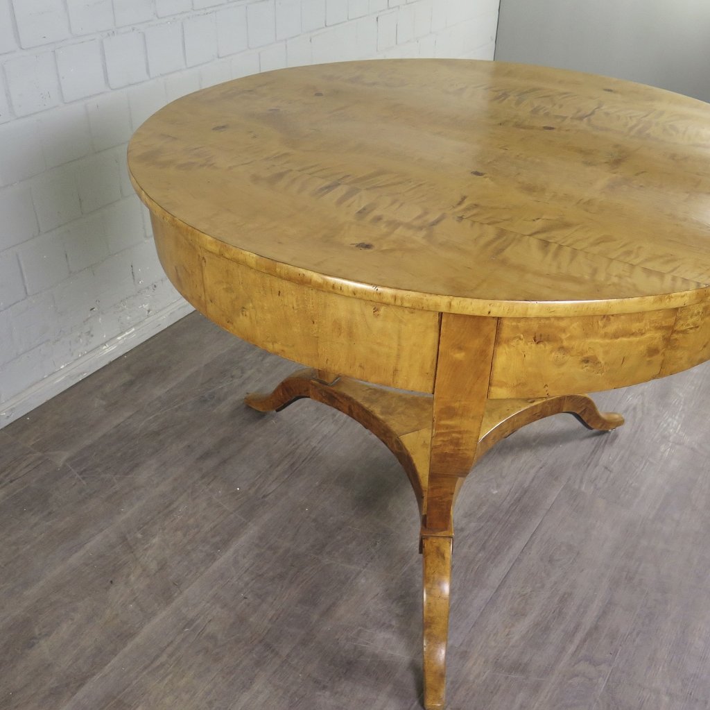 Tisch Beistelltisch Biedermeier 1830 Birke