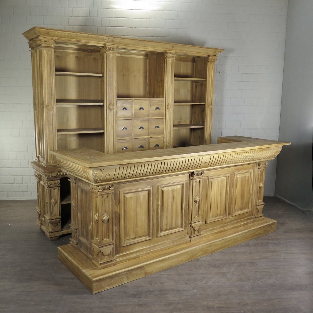 Theke Tresen Regal Bella Teakholz 2,74 m