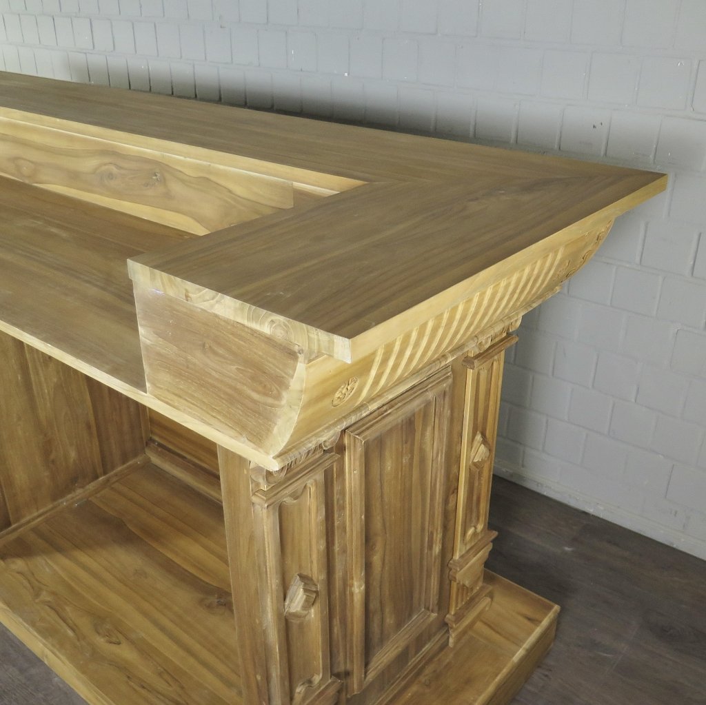 Theke Tresen Regal Bella Teakholz 2,74 m