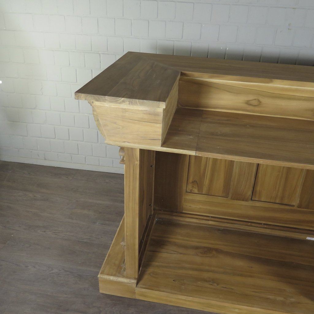 Theke Tresen Regal Bella Teakholz 2,74 m