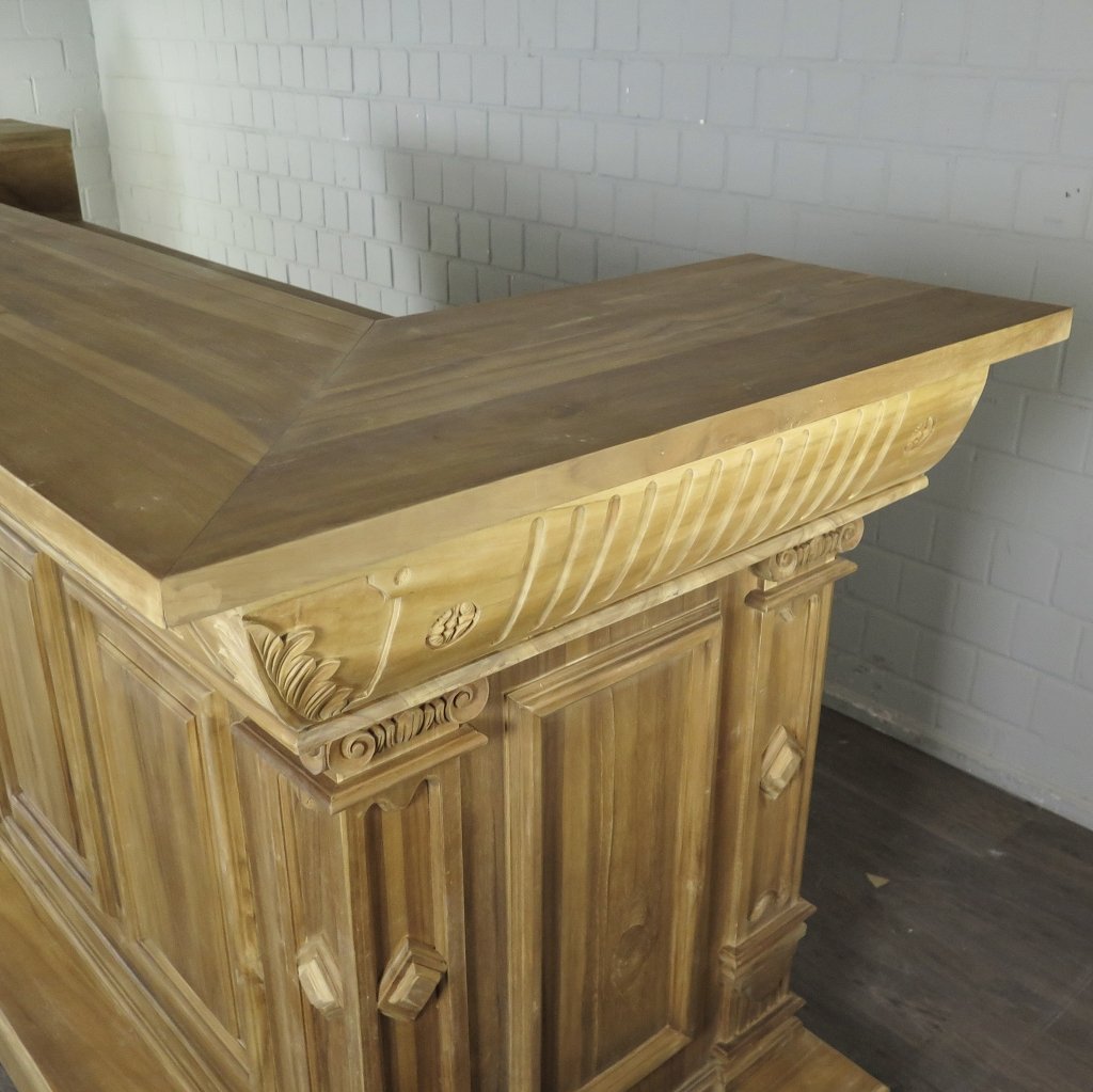 Theke Tresen Regal Bella Teakholz 2,74 m