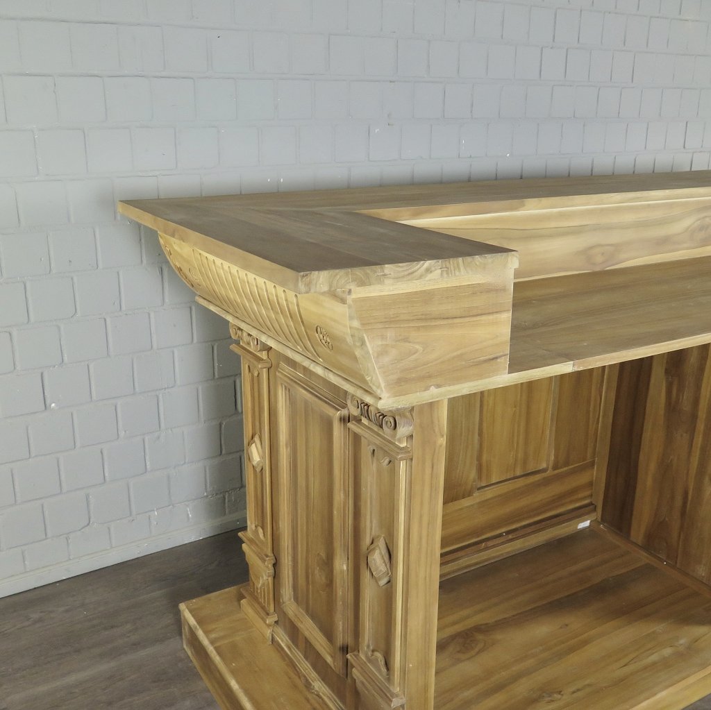 Theke Tresen Regal Bella Teakholz 2,74 m
