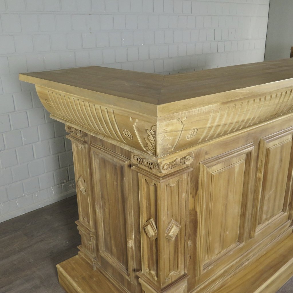 Theke Tresen Regal Bella Teakholz 2,74 m
