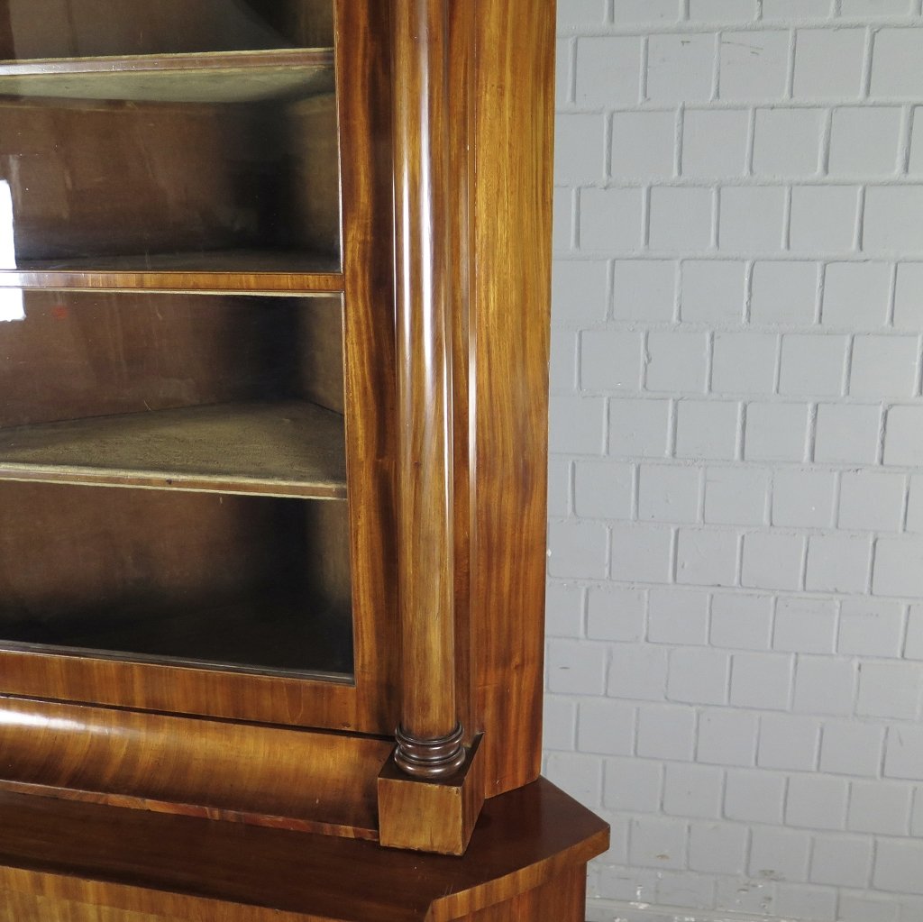 Eckschrank Eckvitrine Biedermeier 1815 Mahagoni