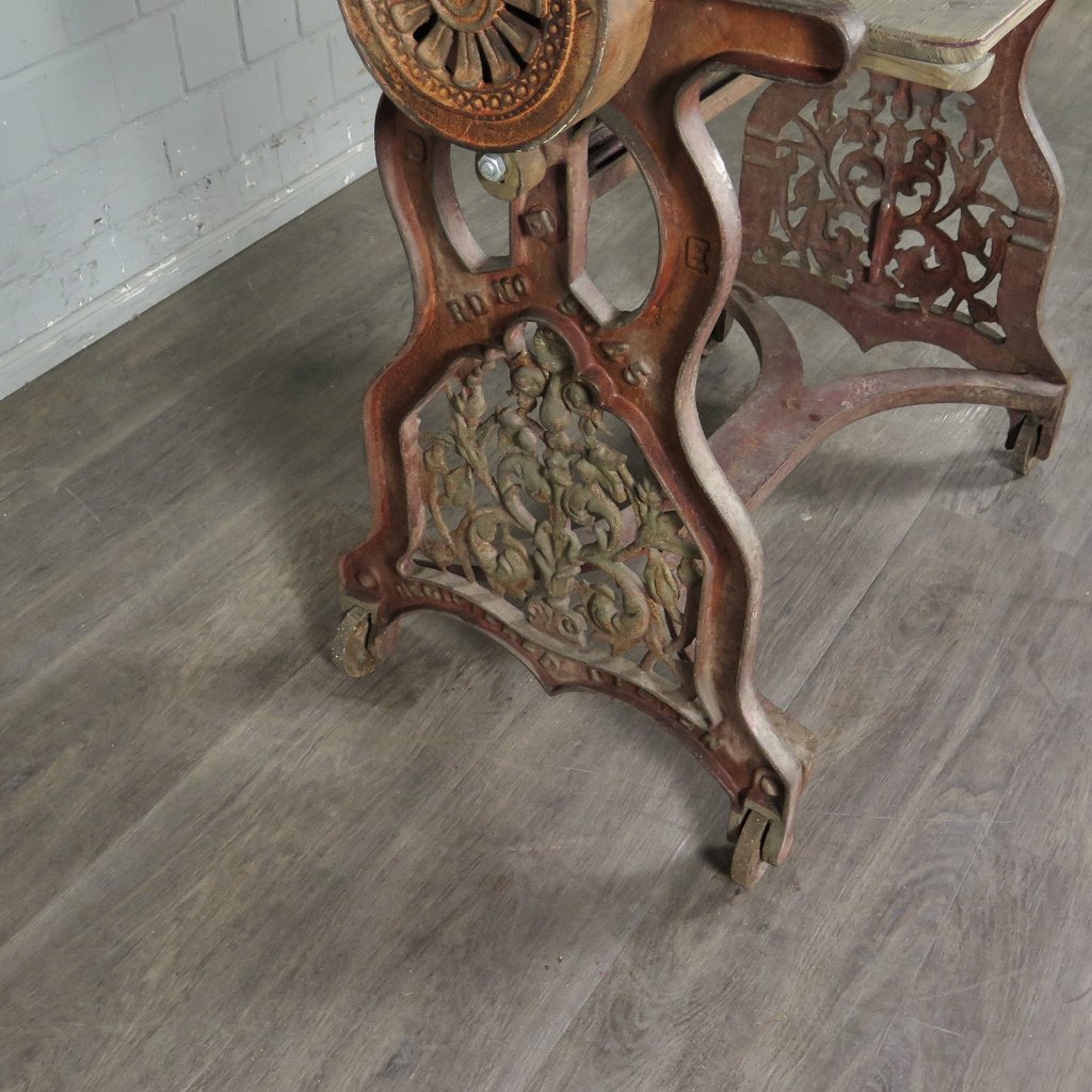 Wäschemangel Jugendstil 1900 Gusseisen