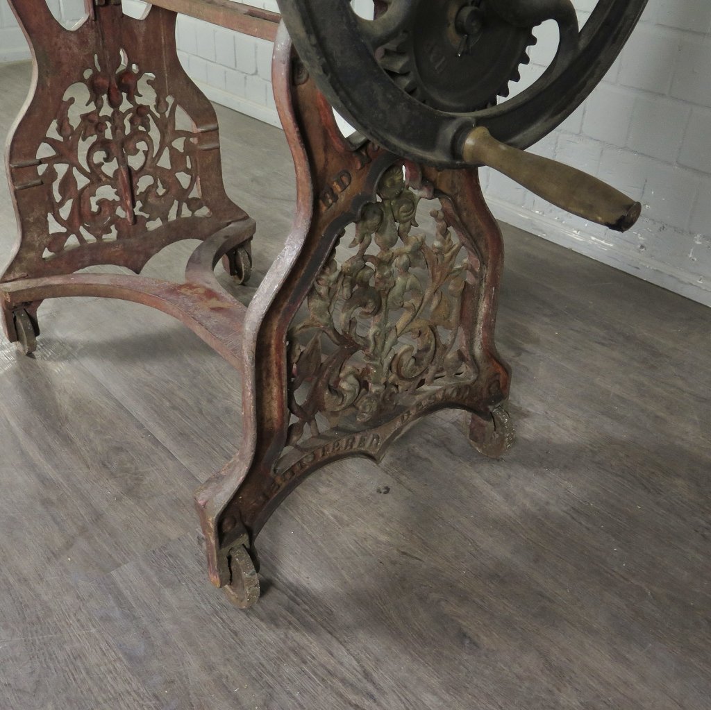 Wäschemangel Jugendstil 1900 Gusseisen