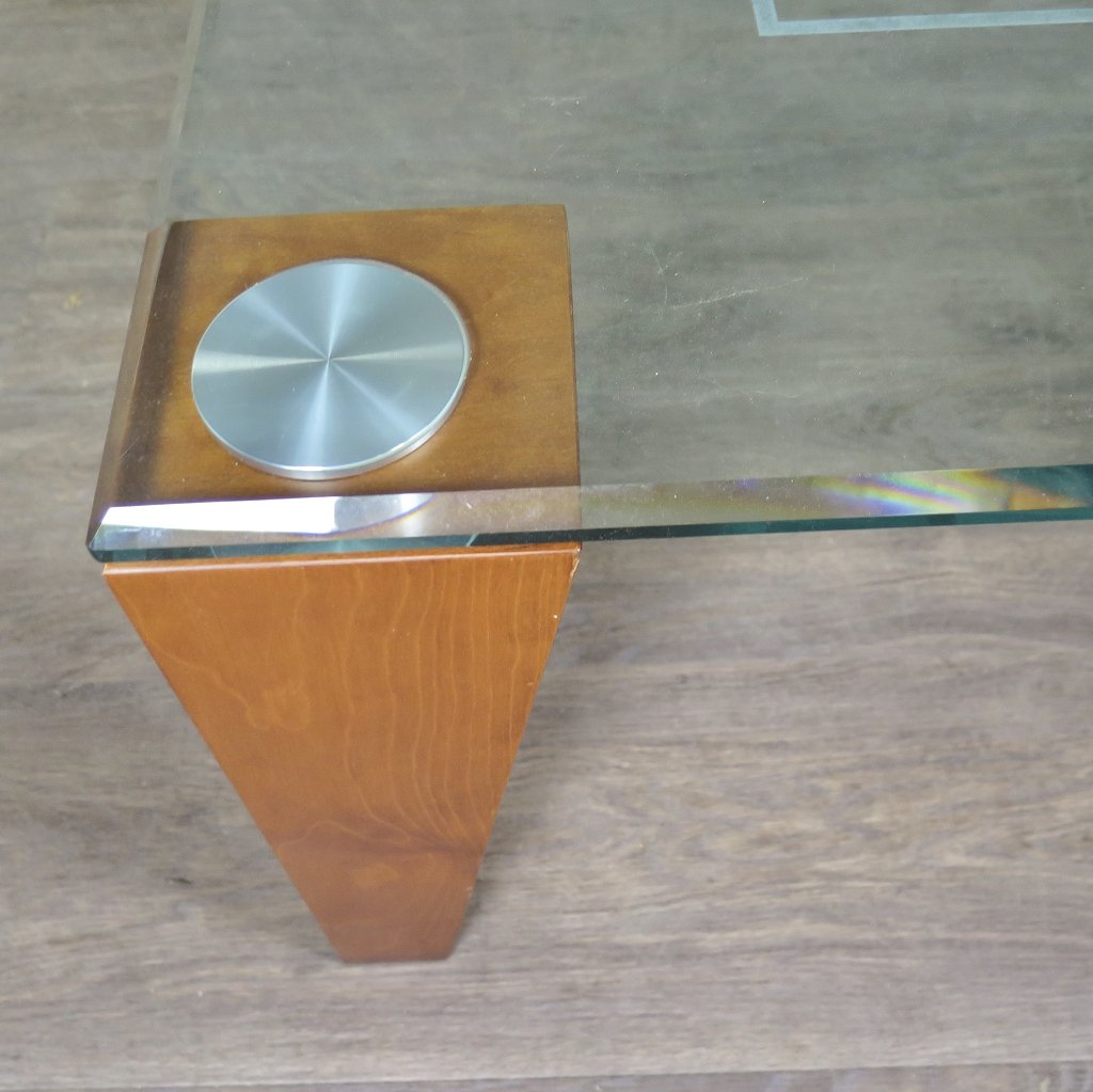 Spieltisch Schachbrett Glas Kirschbaum 1,00 m x 1,00 m