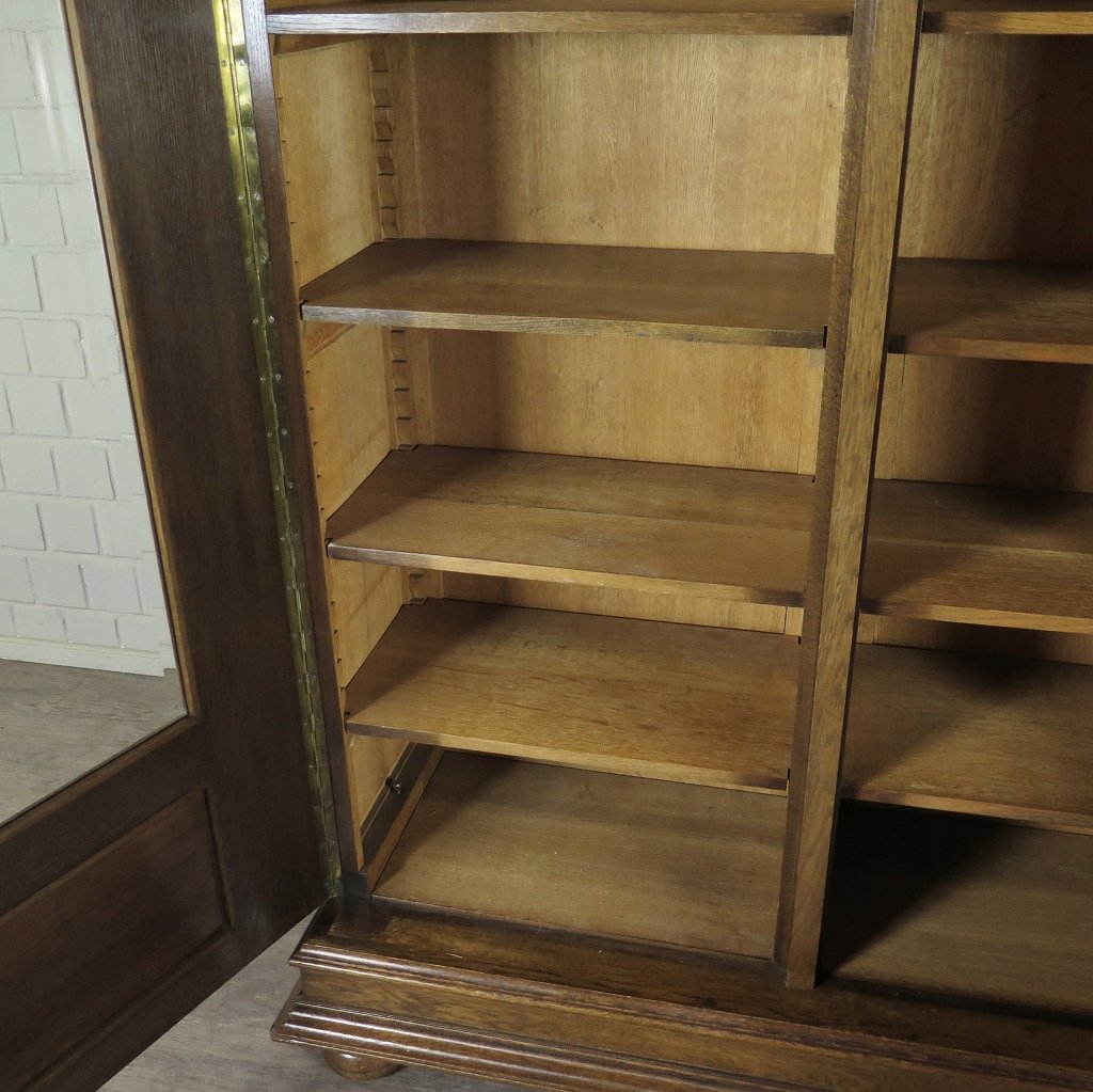 Vitrine Bücherschrank Schrank Gründerzeit 1880 Eiche