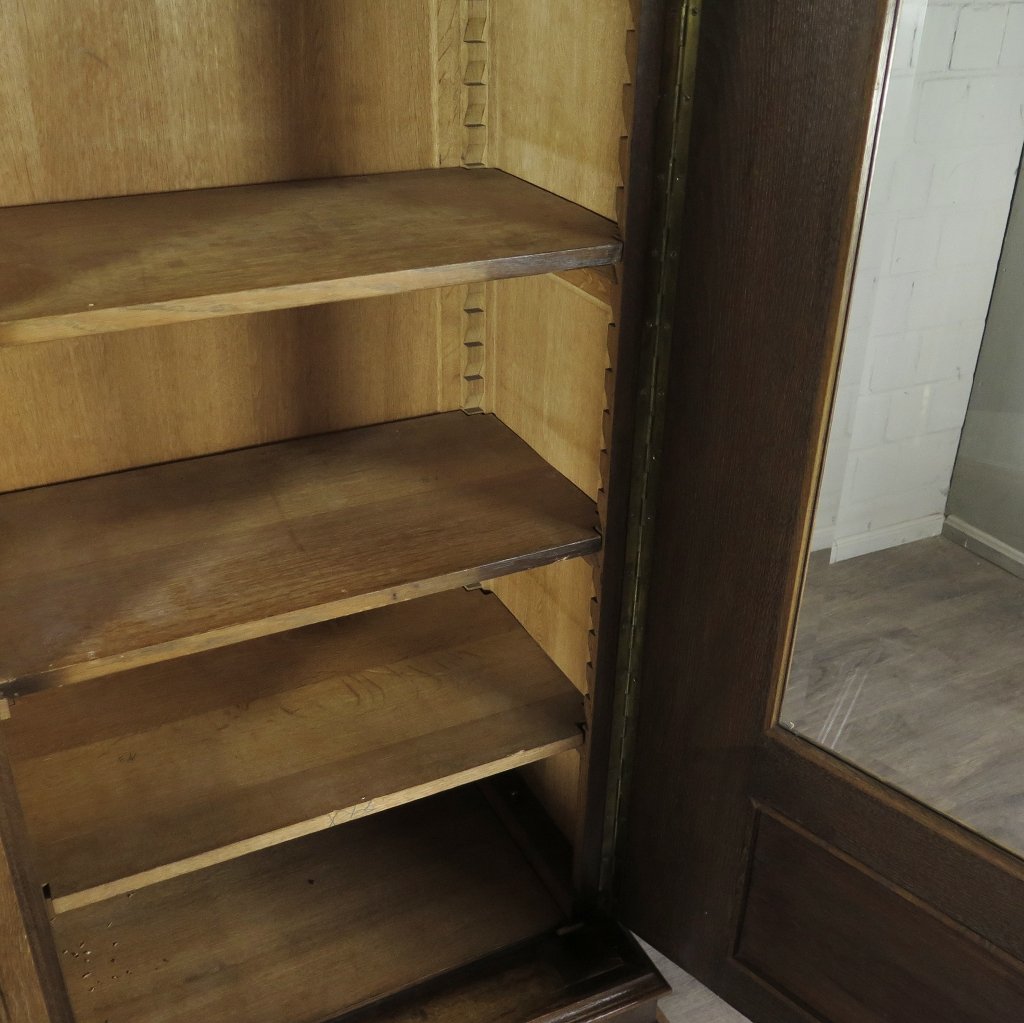 Vitrine Bücherschrank Schrank Gründerzeit 1880 Eiche