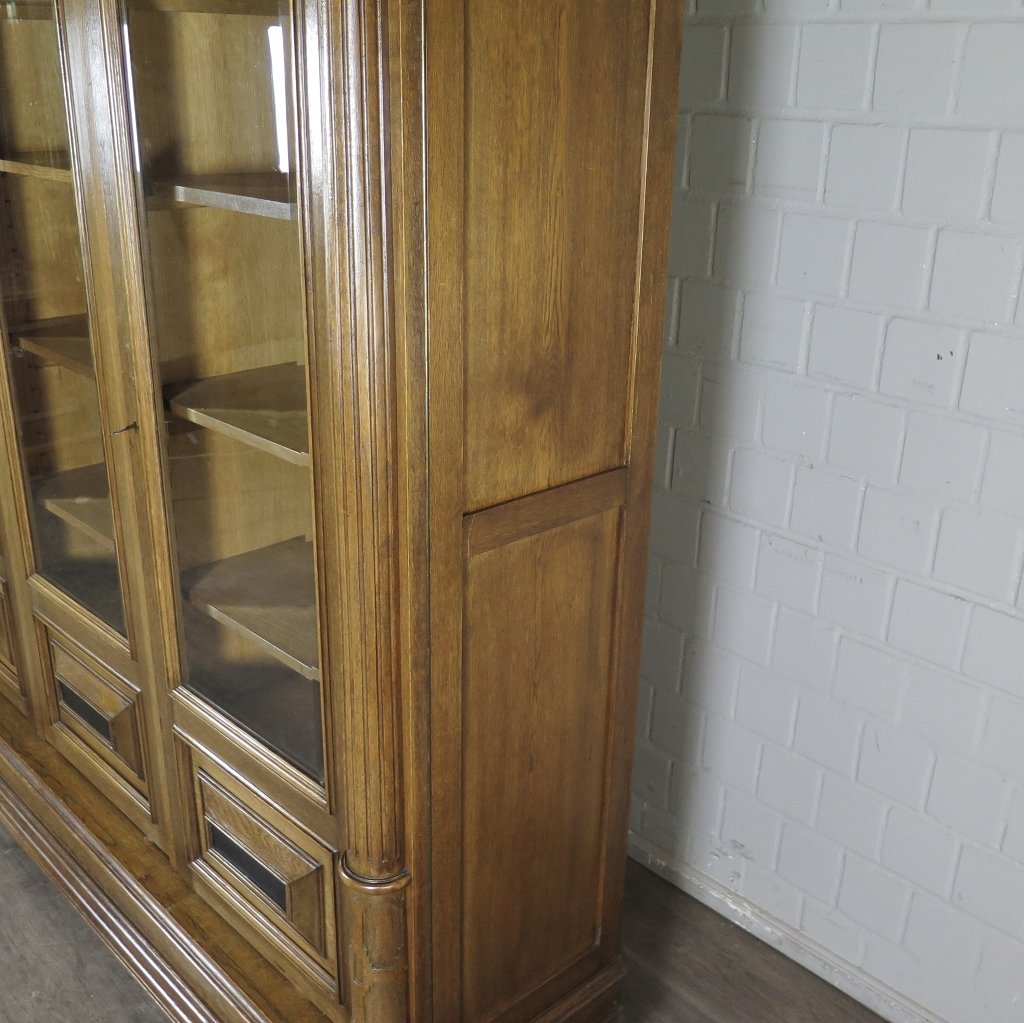 Vitrine Bücherschrank Schrank Gründerzeit 1880 Eiche
