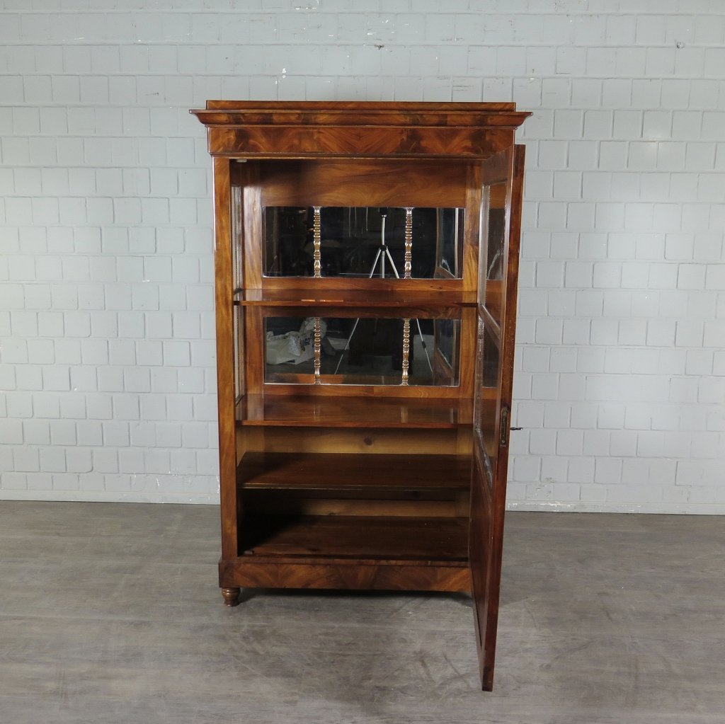 Vitrine Schaukasten Biedermeier 1830 Mahagoni