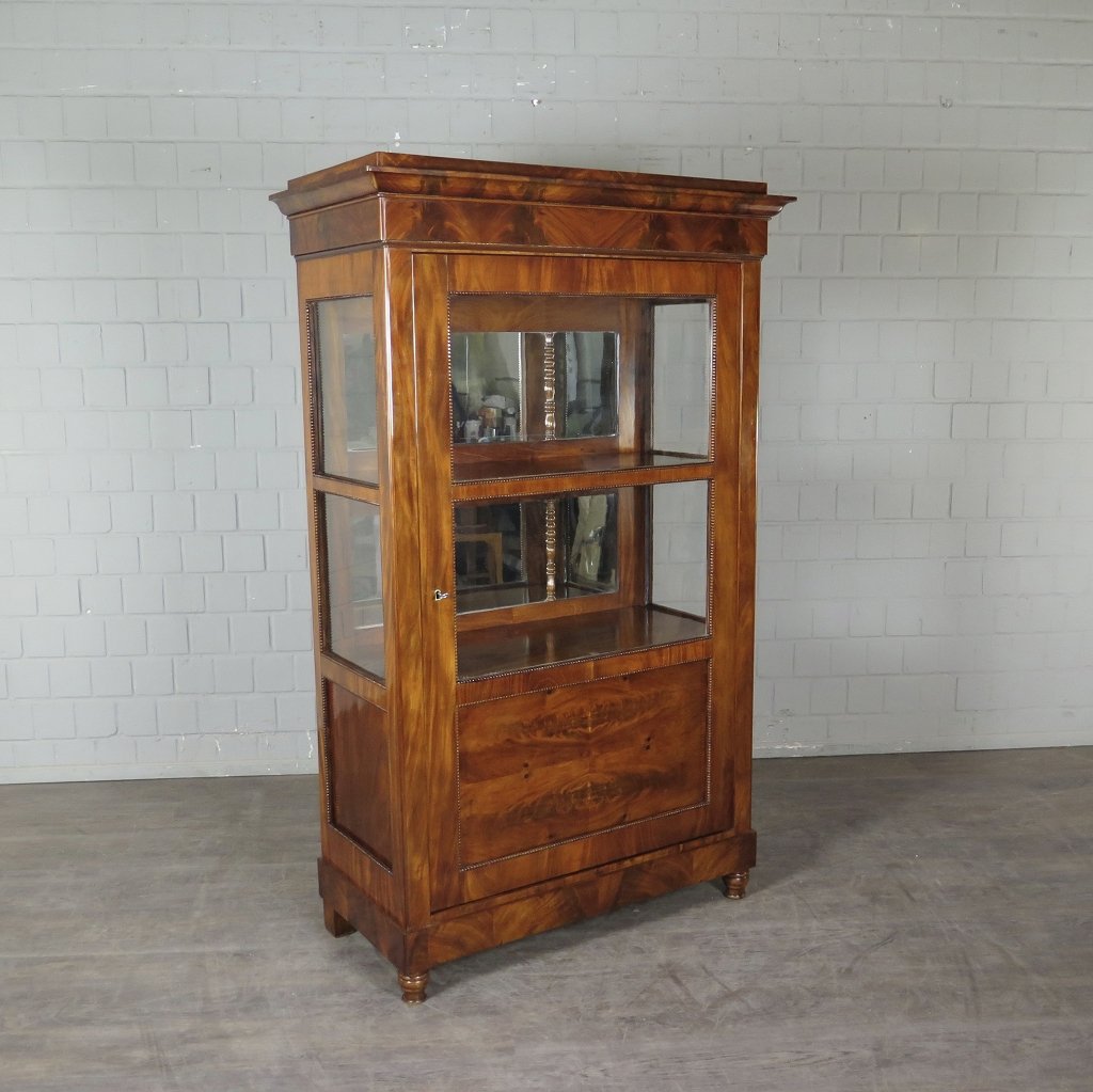 Vitrine Schaukasten Biedermeier 1830 Mahagoni 