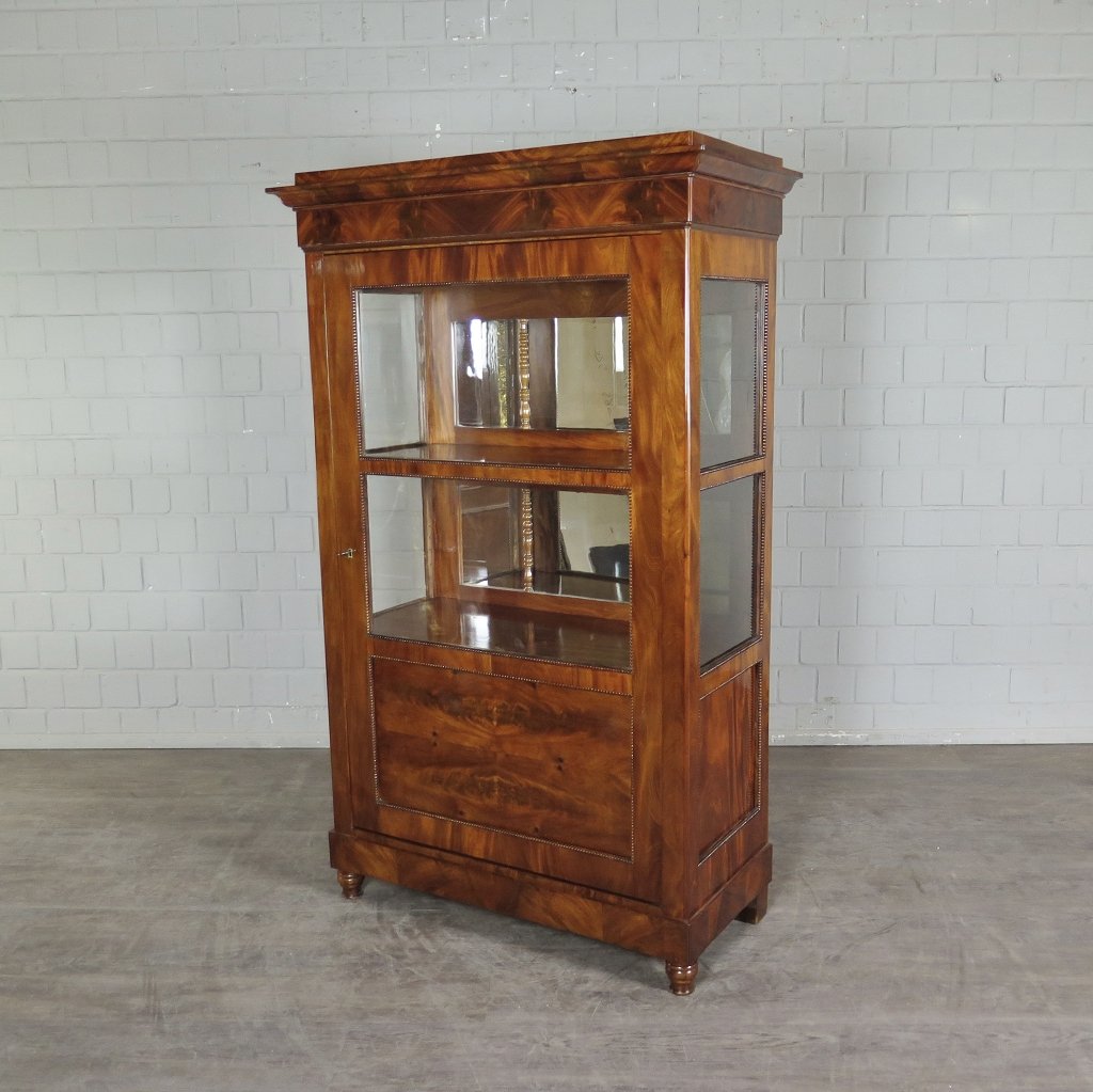 Vitrine Schaukasten Biedermeier 1830 Mahagoni