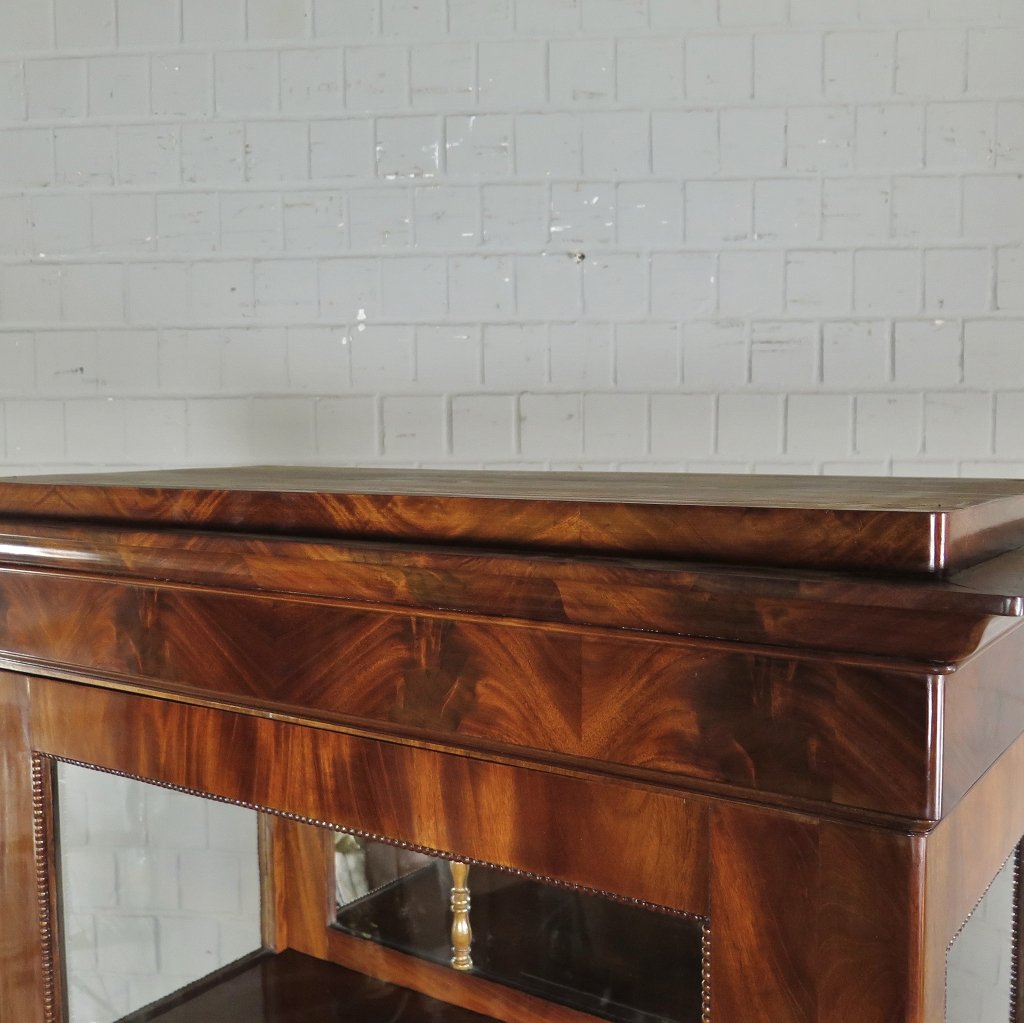 Vitrine Schaukasten Biedermeier 1830 Mahagoni