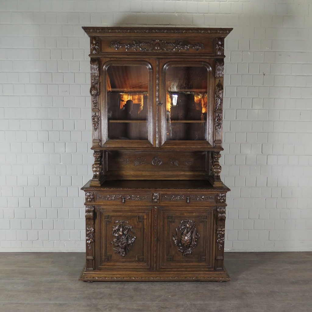 Buffetschrank Jagdschrank Gründerzeit 1880 Eiche