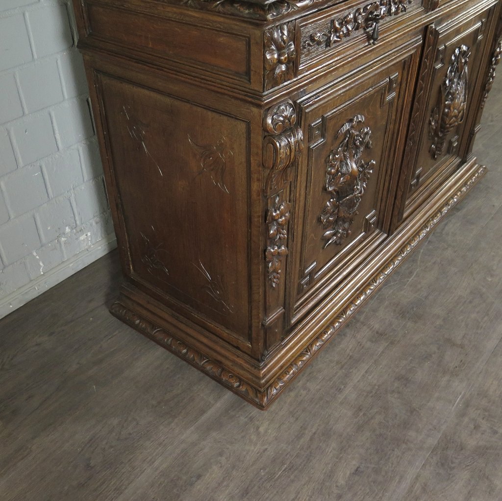 Buffetschrank Jagdschrank Gründerzeit 1880 Eiche