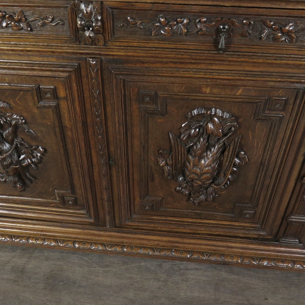 Buffetschrank Jagdschrank Gründerzeit 1880 Eiche