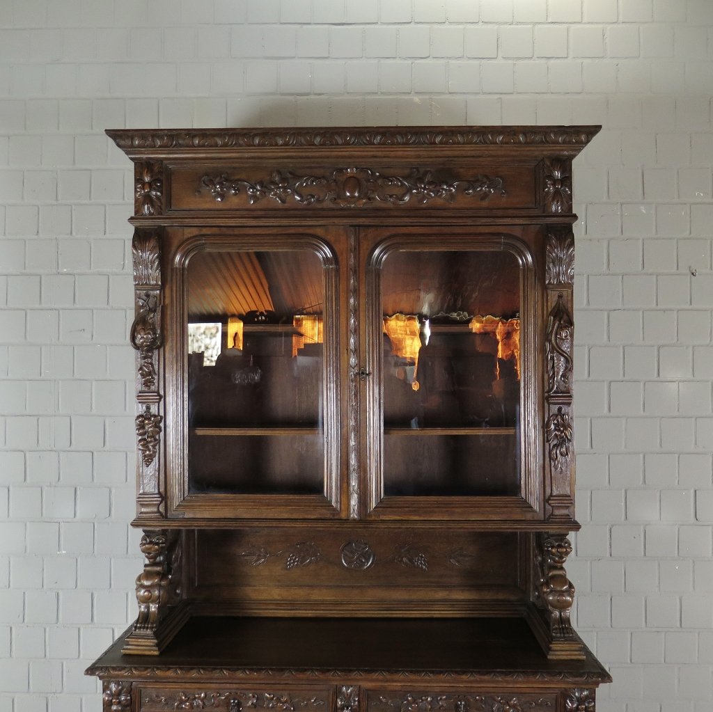 Buffetschrank Jagdschrank Gründerzeit 1880 Eiche