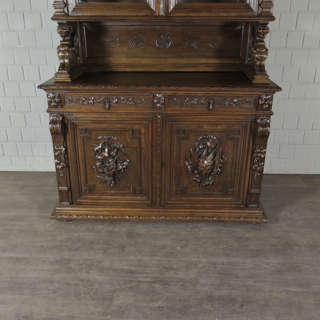 Buffetschrank Jagdschrank Gründerzeit 1880 Eiche
