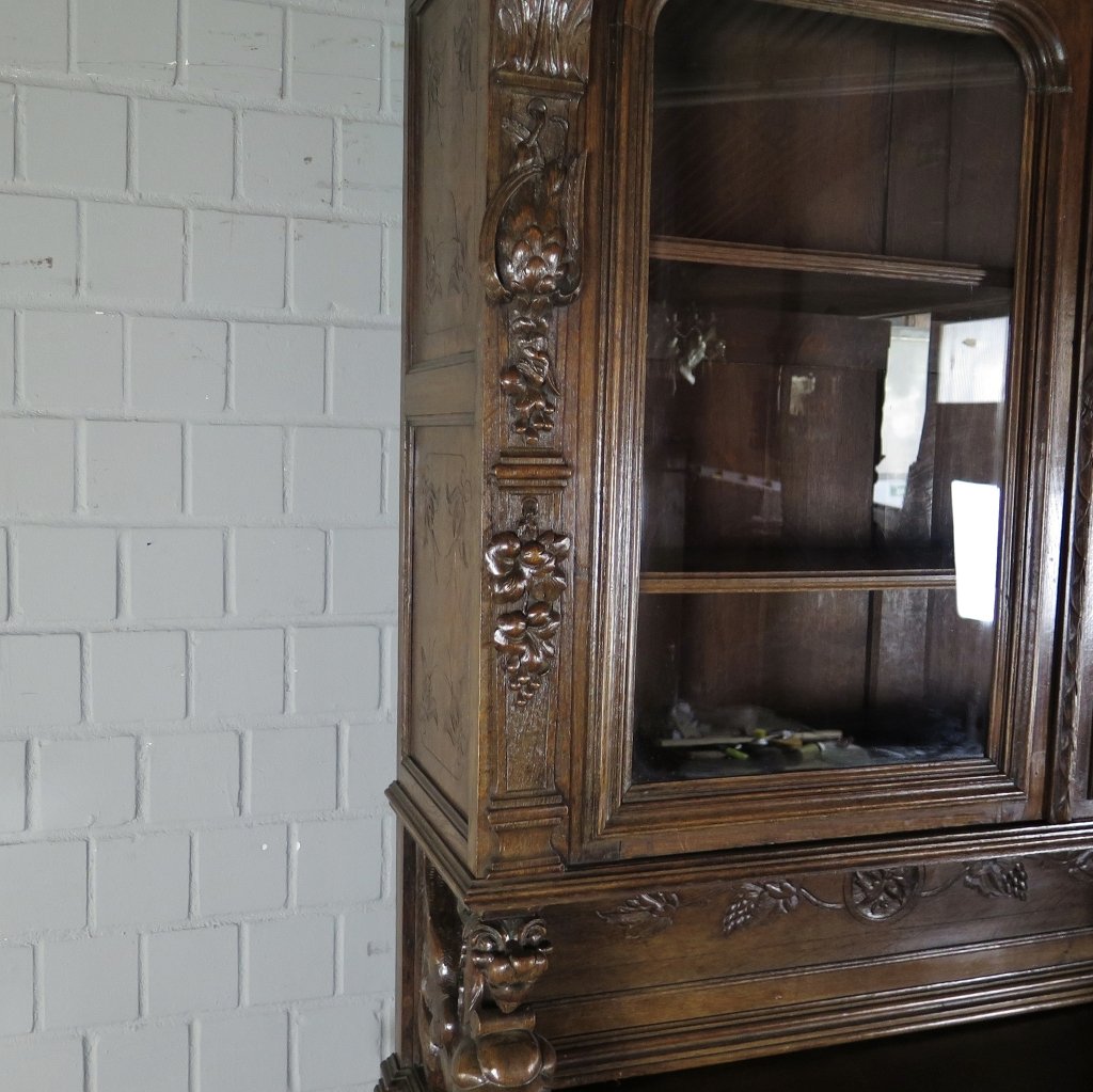 Buffetschrank Jagdschrank Gründerzeit 1880 Eiche