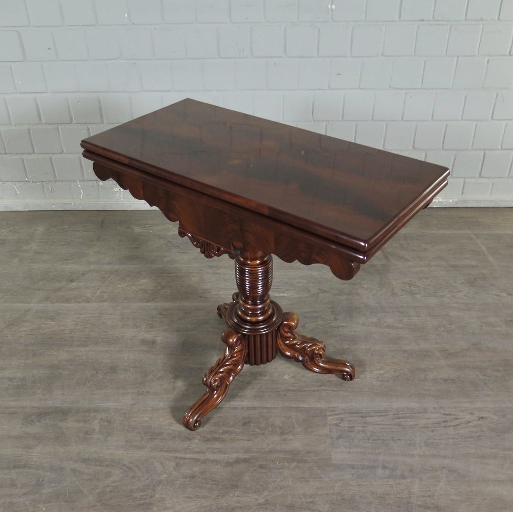 Klapptisch Spieltisch Beistelltisch Biedermeier 1860 Mahagoni