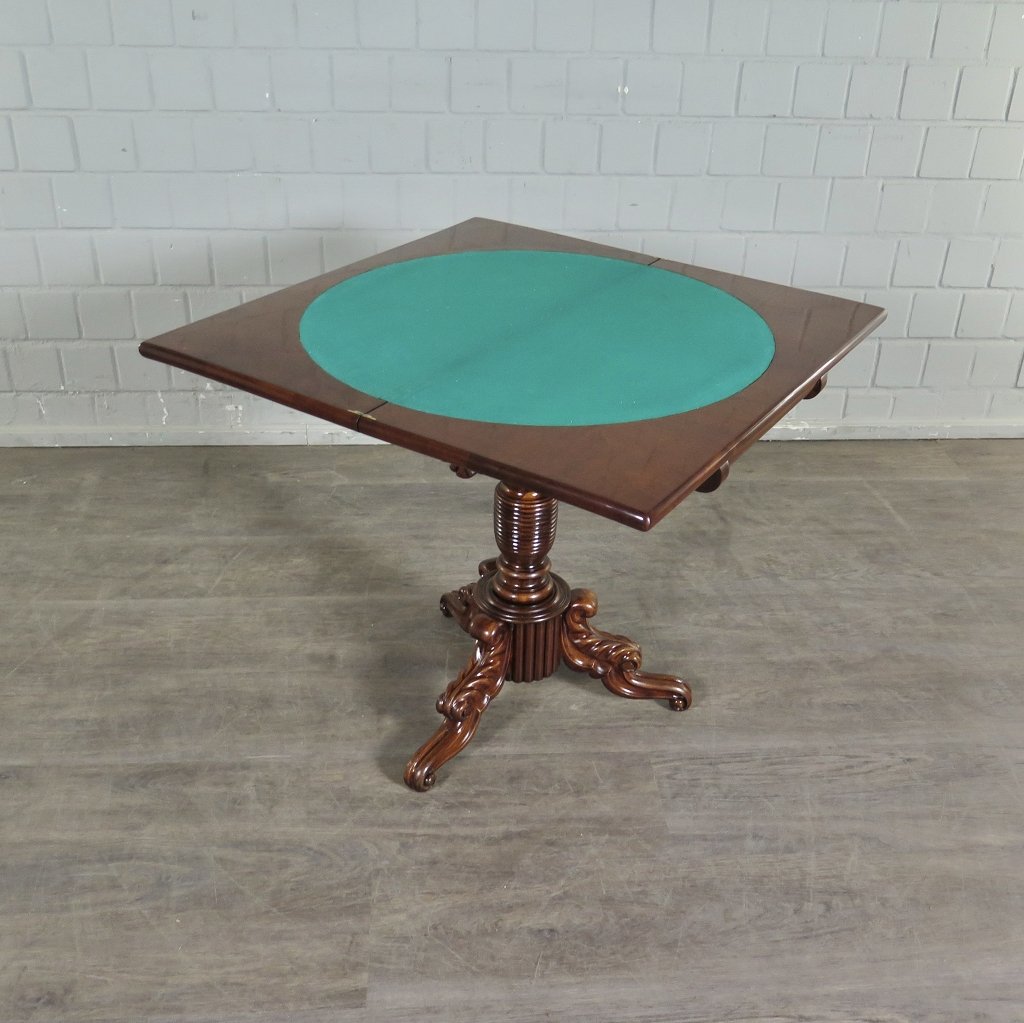 Klapptisch Spieltisch Beistelltisch Biedermeier 1860 Mahagoni