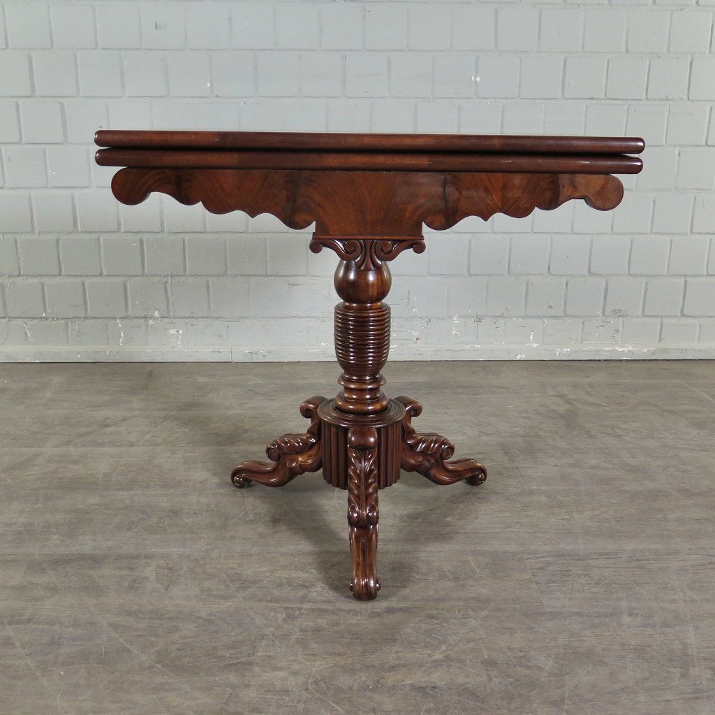 Klapptisch Spieltisch Beistelltisch Biedermeier 1860 Mahagoni