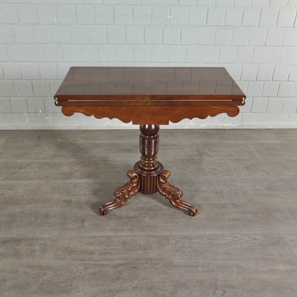 Klapptisch Spieltisch Beistelltisch Biedermeier 1860 Mahagoni