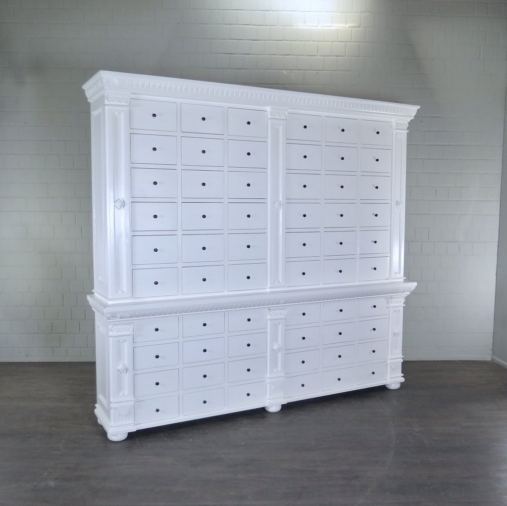 Apothekerschrank Ladenschrank Anna Teakholz 2,51 m