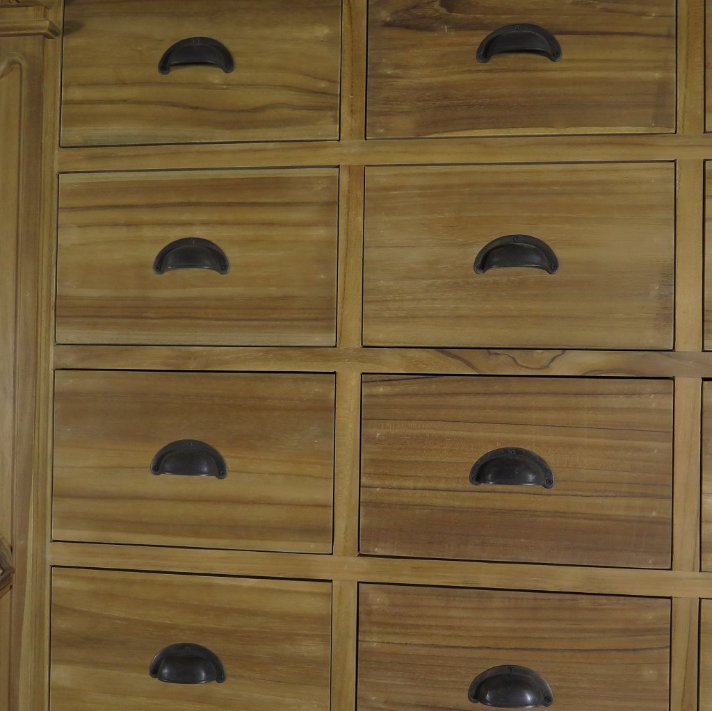 Apothekerschrank Ladenschrank Anna Teakholz 2,51 m