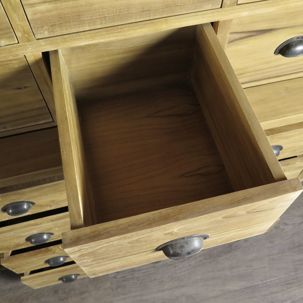 Apothekerschrank Ladenschrank Anna Teakholz 2,51 m