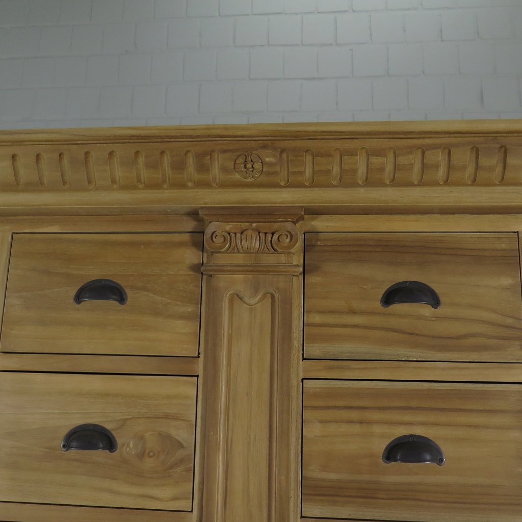Apothekerschrank Ladenschrank Anna Teakholz 2,51 m