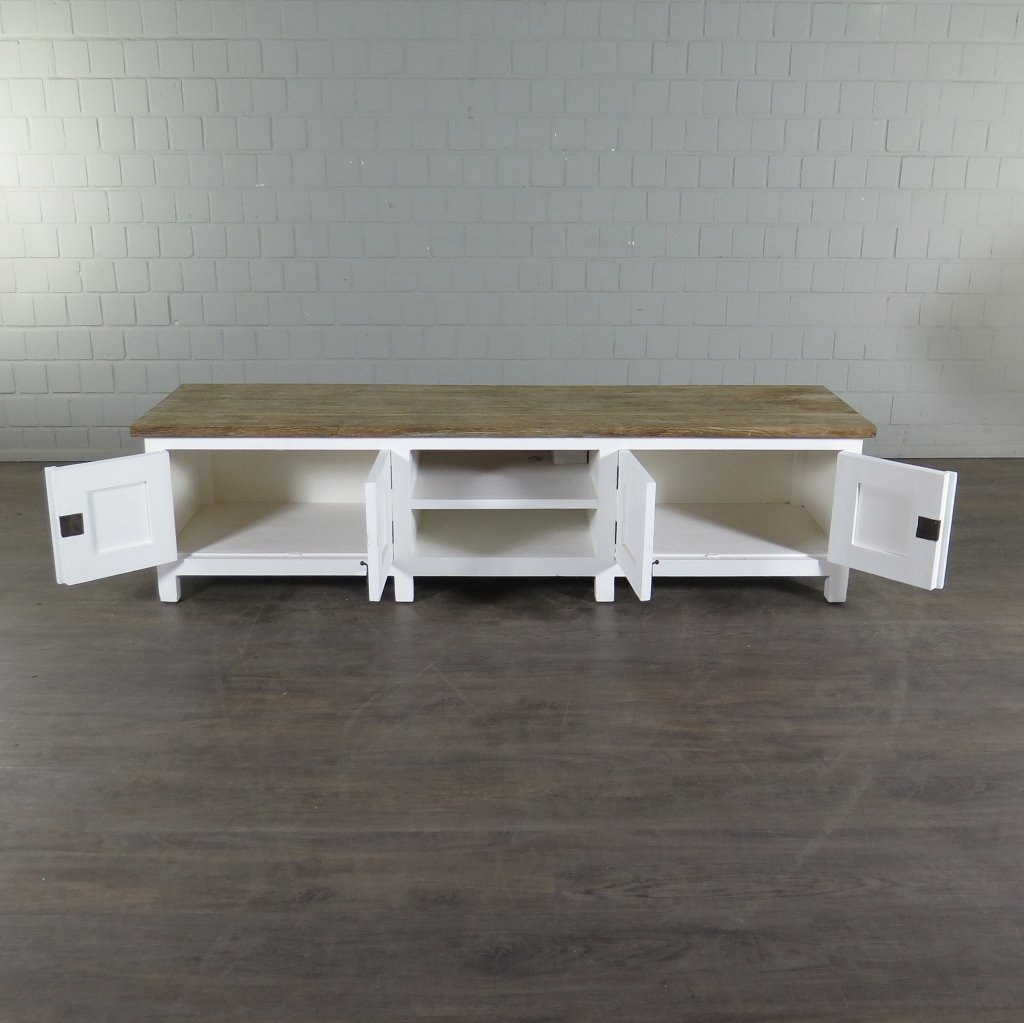 TV-Möbel Lowboard Teakholz 1,95 m