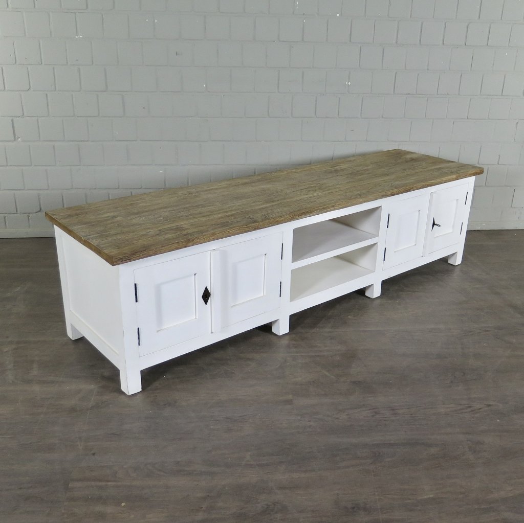 TV-Möbel Lowboard Teakholz 1,95 m
