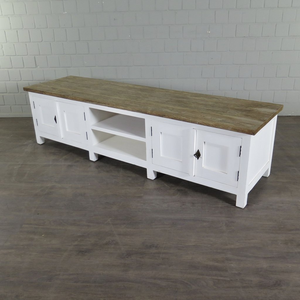 TV-Möbel Lowboard Teakholz 1,95 m