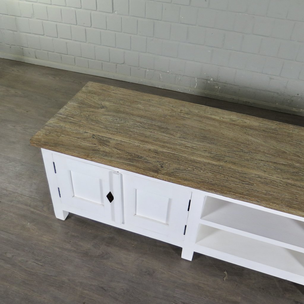 TV-Möbel Lowboard Teakholz 1,95 m
