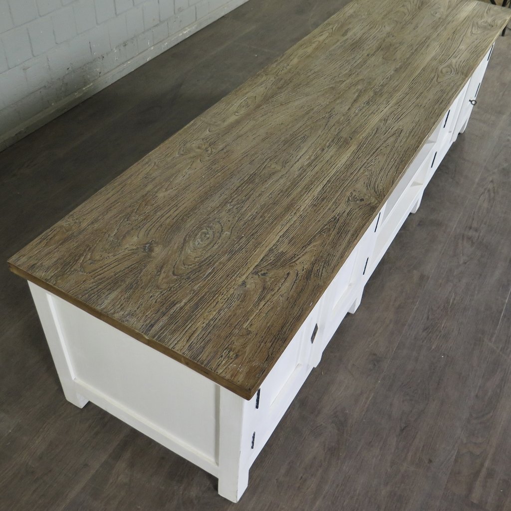 TV-Möbel Lowboard Teakholz 1,95 m