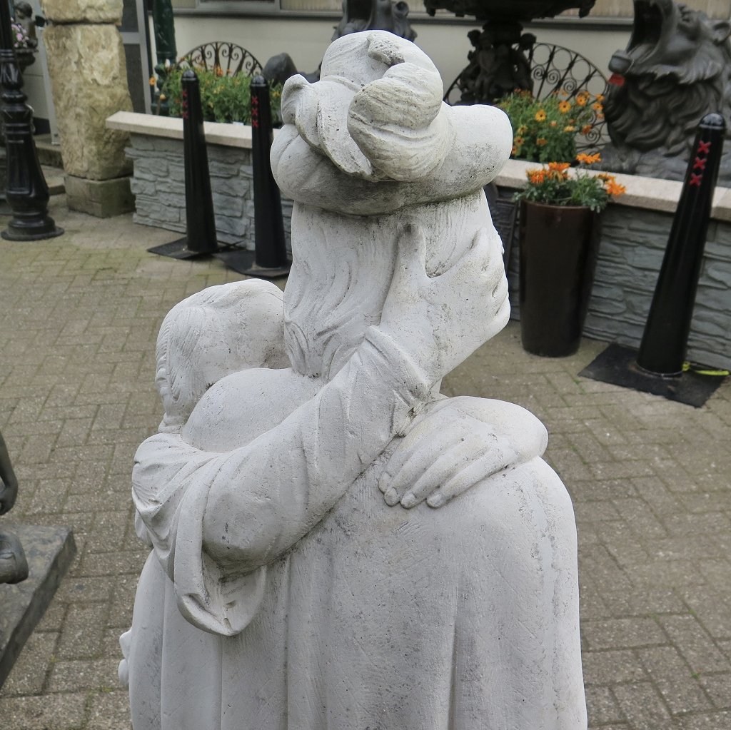 Dekoration Skulptur Beton Liebespaar Mittelalter 1,40 m