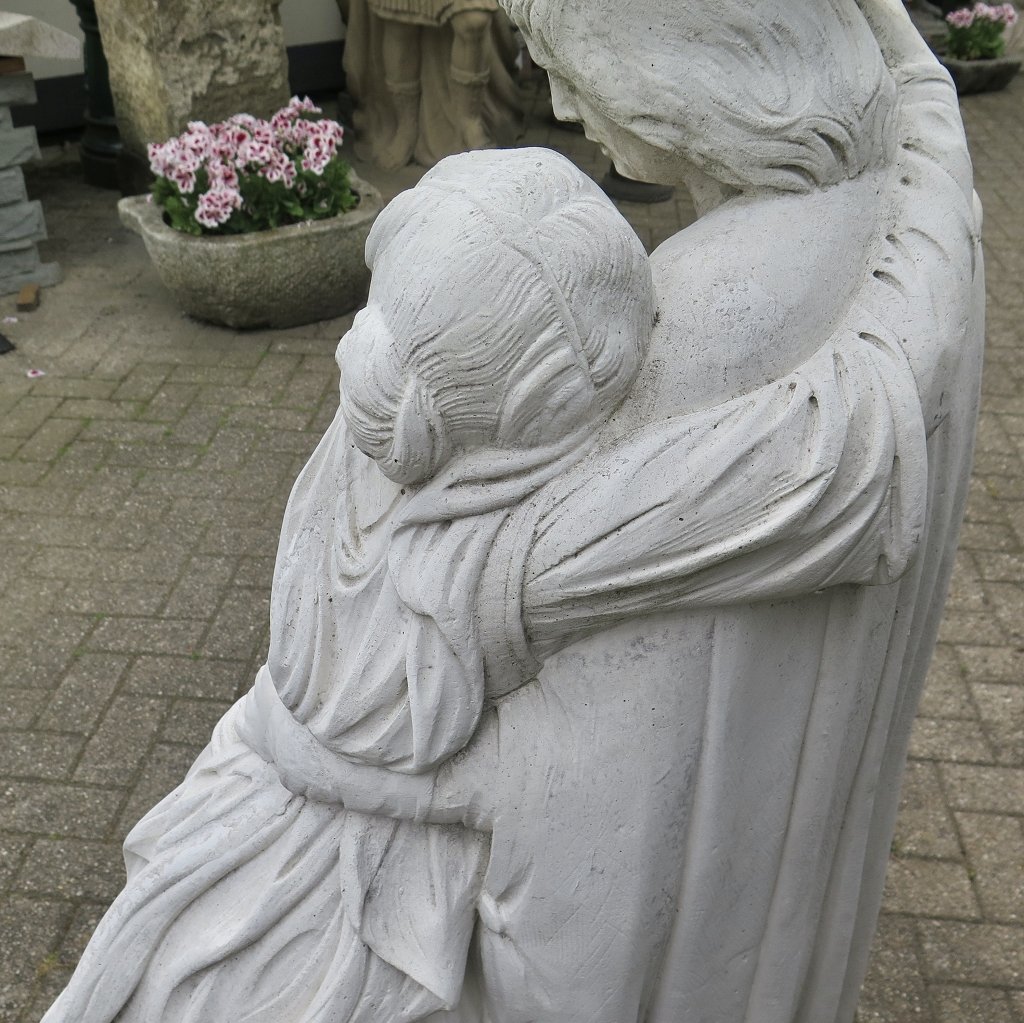 Dekoration Skulptur Beton Liebespaar Mittelalter 1,40 m