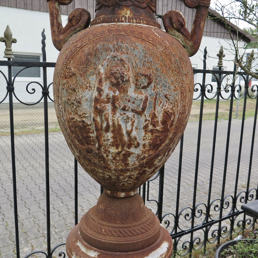 Blumenkübel Amphore auf Sockel Gusseisen 2,08 m