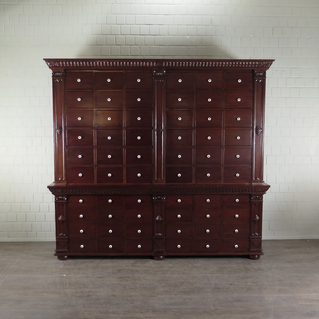 Apothekerschrank Ladenschrank Anna Mahagoni 2,50 m